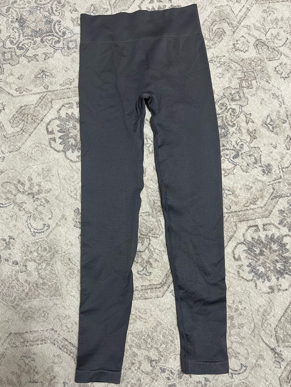 Pink Soda Sport Grey Ribbed Leggings Small/Medium